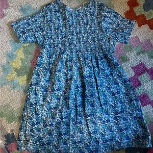 Zara smocked summer spring dress
